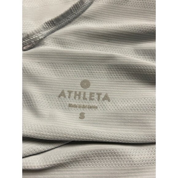 Athleta Seafoam Stripe Sleeveless Waist Tie Tank Top Women's Size Small - Picture 6 of 7